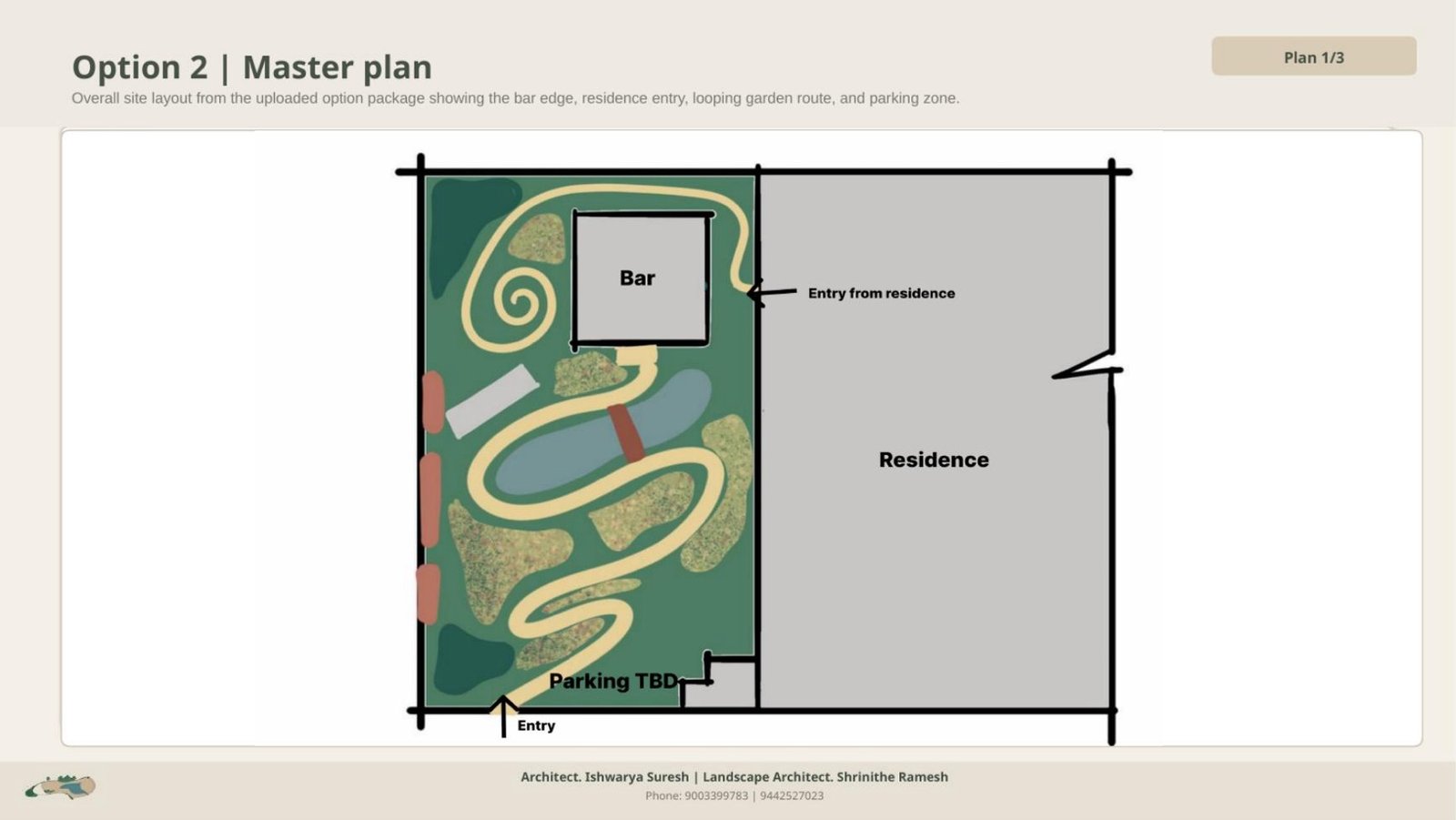 ECR Villa master plan, Option 2